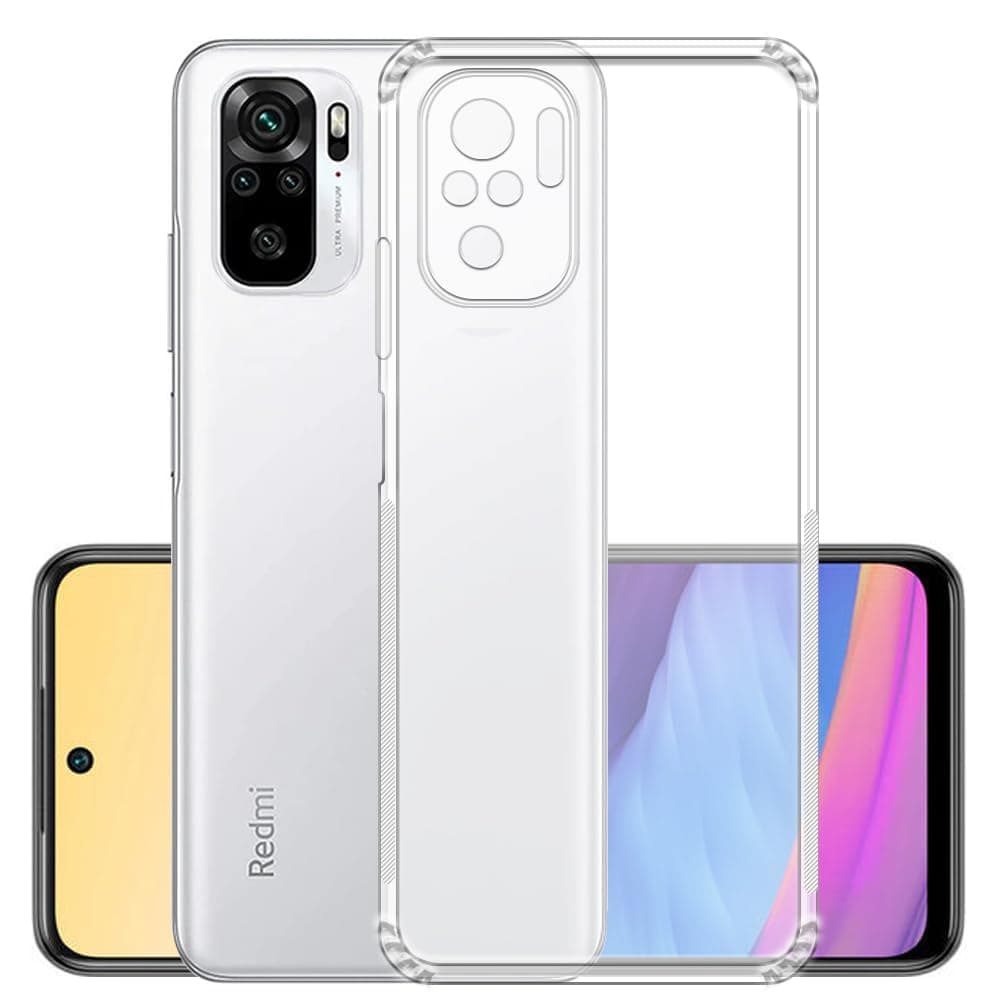 Amazon Brand-Solimo Anti Dust Plug Mobile Cover (Soft & Flexible Back case), for Mi Redmi Note 10 4G / Note 10S 4G (Transparent)
