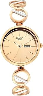Titan Titan Raga Viva Rose Gold Dial Women Watch With Metal Strap-NS2644KM02