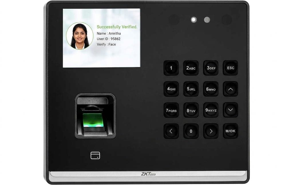 ZKTeco MB400 Time & Attendance Terminal with Fingerprint and Visible Light Facial Recognition with WiFi and Supports ZLink Mobile APP| Face+Fingerprint+Card+WiFi+ Free Cloud |