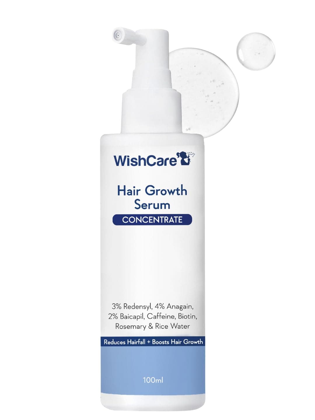WishCare Hair Growth Serum For Scalp | 94% Saw New Hair Growth | Redensyl & Rosemary Oil | 100% Saw Hairfall Reduction | In-Vivo Tested | For Men & Women | 100ml