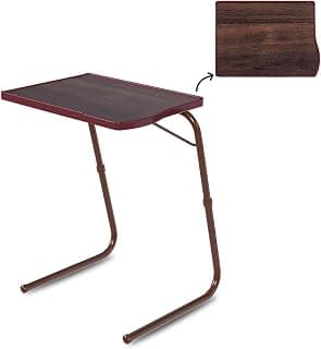 TABLE MAGIC Multipurpose Laptop Table Mat Finish Top PP Steel Metal 52.5 * 40 * 73cm 6 Heights 3 Angles Adjustable Foldable (Alder, Modern Without footrest)