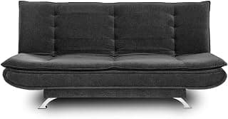 Wakefit Neem Wood Sofa Cum Bed 3 Seater | 3 Yrs Warranty | Sofa Bed 6 X 4 Feet, Foldable Sofa Cum Bed - Amoeba (Malphino: Smoke Grey)