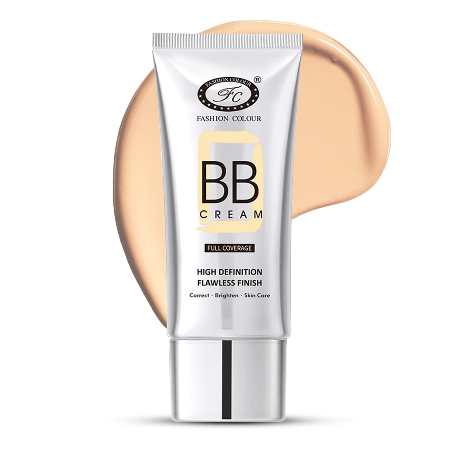 Fashion Colour BB Cream Full Coverage, High Definition Flawless Finish, Correct, Brighten, Skin Care | (01- Natural, 30gm)