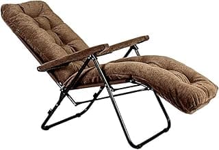 FURLAY Foldable Recliner Chair and Easy Chair | 2 Years Warranty | 6 Adjustable Position (Coffee Brown) Cotton