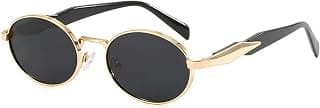 Dervin Retro Oval Sunglasses for Men & Women | Metal Frame | UV400 Protection | Durable, Stylish & Trending Shades