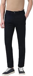 Peter England Men's Slim Fit Mid Rise Super Chino Casual Trouser