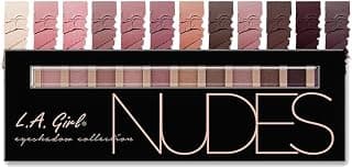L.A. Girl Beauty Brick Nude Eyeshadow Palette | 12 Highly Pigmented Matte & Shimmer Shades | Neutral Everyday Eye Makeup Kit | Blendable, Long-Lasting | Travel-Friendly with Mirror & Brush