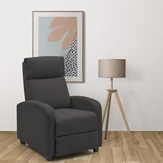 Wakefit Recliner | 1 Year Warranty | Omega Fabric Manual Recliner Sofa 1 Seater | Recliner Chair | Explorer - Ash Grey