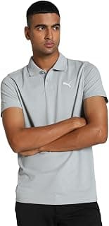 PUMA Cotton Men's Solid Slim Fit T-Shirt (687093_Cool Mid Gray, Small