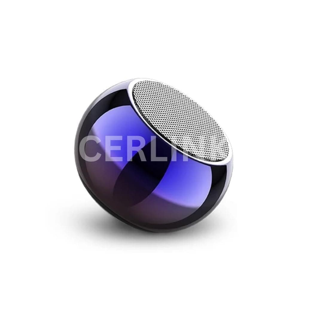 CERLINK jbl Ultra Mini Wireless Bluetooth Speaker with Heavy Metal Electroplating Round Speaker | Wireless Power Button Controlled, Long Lasting Battery & Quick Charge Pack of 1 (Multicolor)