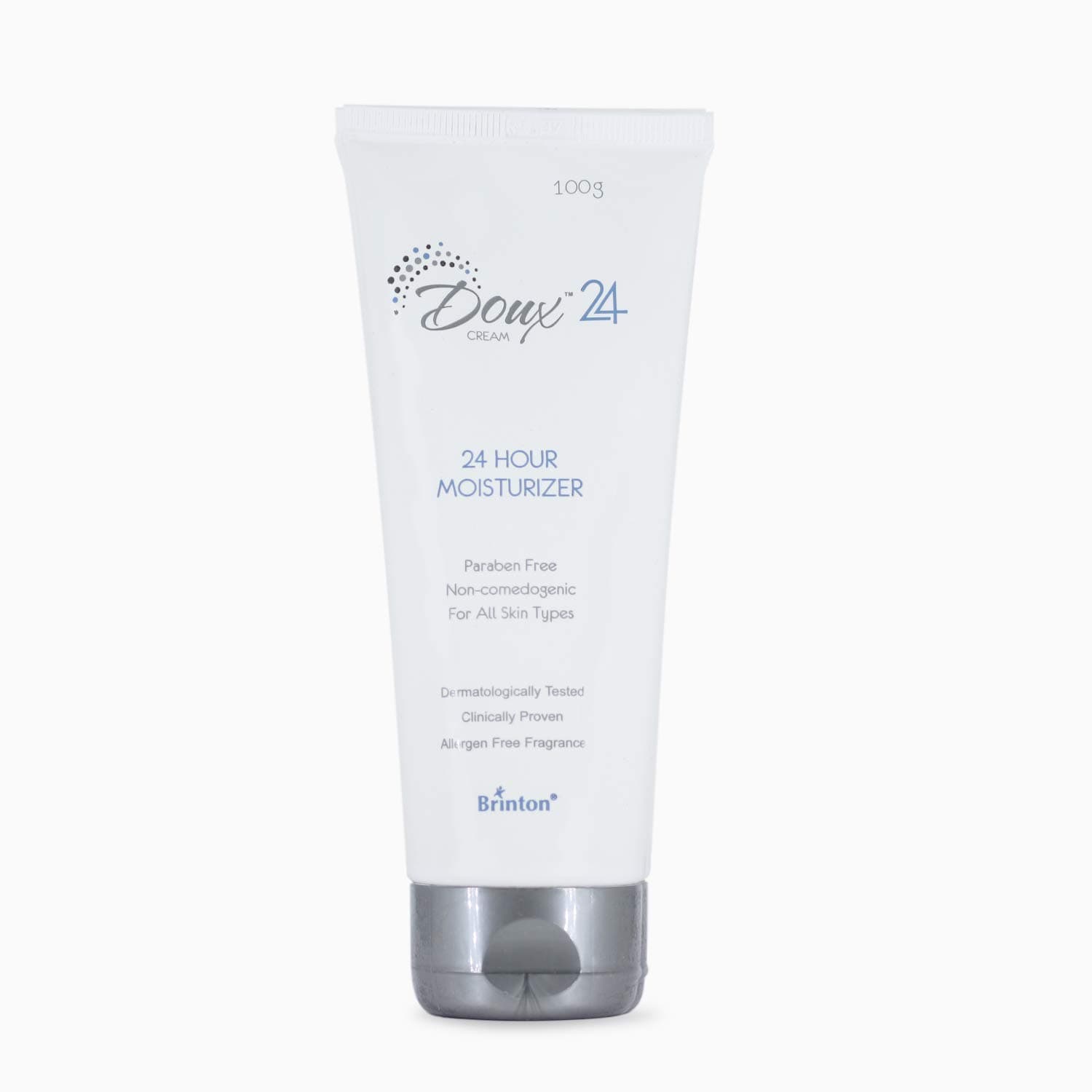 Brinton Doux 24 Hour Moisturizer Cream | Lightweight, Non-Greasy, Non-Irritating | Deep Hydration & Soothing | Dermatologically Tested | Suitable for All Skin Types | 100 g