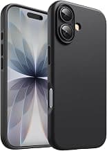 DIZORO Compatible with iPhone 17 Case 6.3, Slim Liquid Silicone 3 Layers Full Covered Soft Gel Rubber Phone Cases Protective Back Cover 6.3 Inch - Black