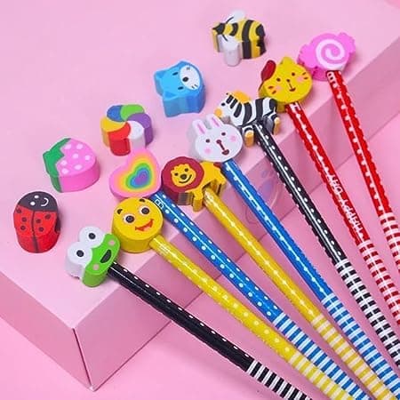 Tera13 Return Gifts Birthday Party For Kids Black Pencil Set For Girls Pencil Combo 4 5 6 Years Pencil School Stationary Birthday Return Gifts For Girls Kids & Boys (24 Piece)