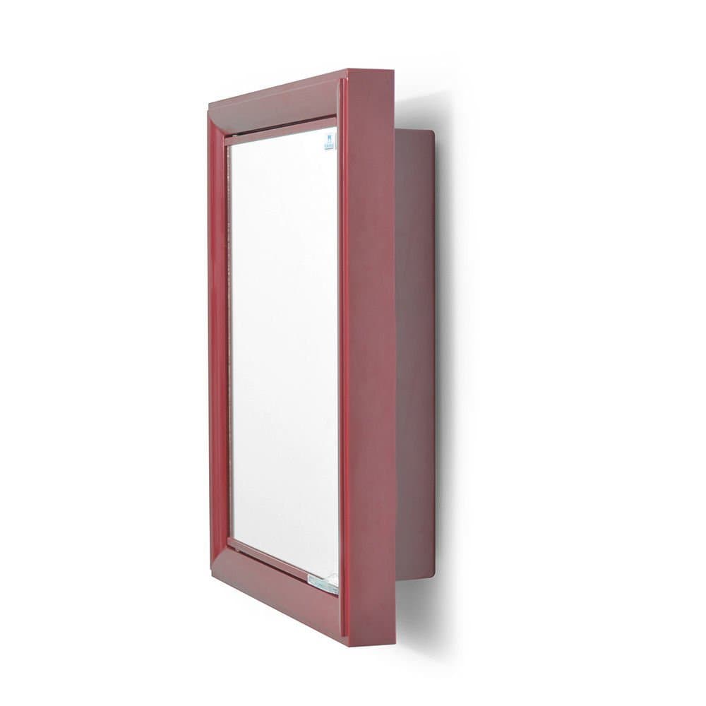 Nilkamal GEMM Bathroom Cabinet with Mirror|3-Year Warranty|Modern & Stylish|Space-Saving Storage|Wall Mounted Plastic Bathroom cabinet with 5 Shelves|Bathroom Accessories|Mirror Cabinet|Durable|Maroon