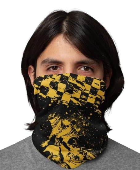 WANDERLOOMS Off-Road Unisex Bandana Mask for Men to Cover Face & Head | Printed Bandana for Men Hair | Multifunctional for Bike Daily Commute, Unisex Free Size