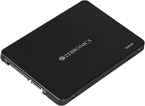 Zebronics 128GB SSD, 2.5 Inch Internal Drive, 550MB/s Read & 500MB/s Write, Faster Than HDD, Low Power Consumption, Silent Operation, S.M.A.R.T Support, High Performance Storage (SD13A)