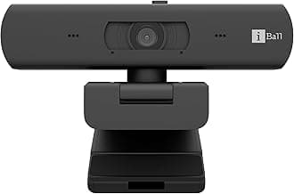 iBall PHOCUS 40A 4K 30FPS UHD Webcam with Mic, Autofocus, Auto Light Correction, Auto Exposure, 360° Rotation, Tilt Adjustable, Privacy Slider, 8MP Sensor, Tripod Mount, USB Camera for PC & Laptop