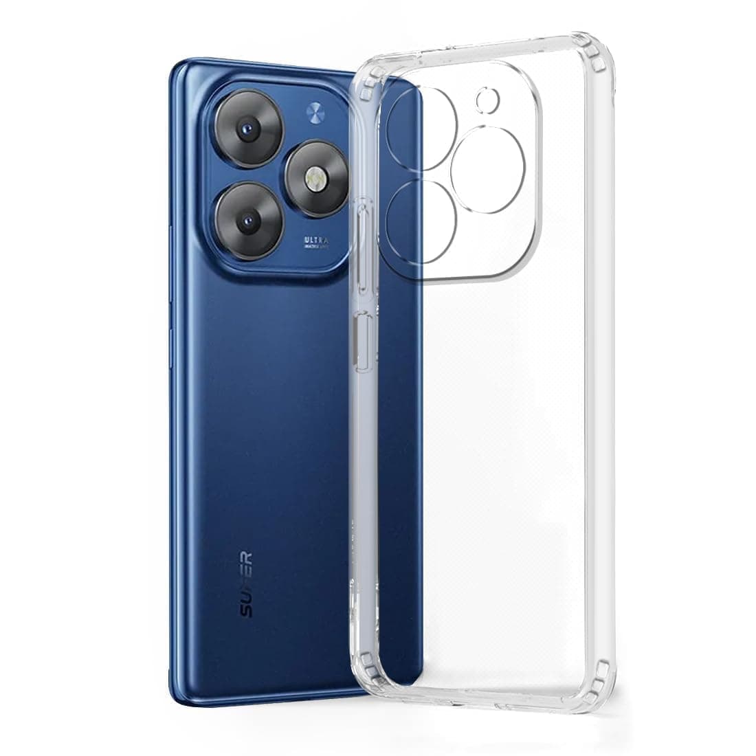 Amazon Brand Solimo Tecno Pop 8 Back Cover | Slim Soft Back Case for Tecno Pop 8 (Transparent)