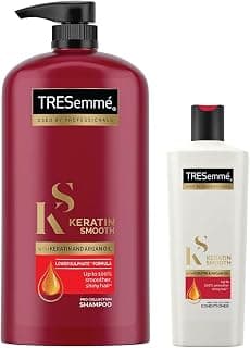 TRESemme Keratin Smooth Shampoo, 1L And Keratin Smooth Conditioner, 340 Ml