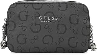 GUESS Charcoal Grey Printed Saffron Crossbody