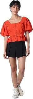 ONLY Women Off Shoulder Bohemian Peplum Top
