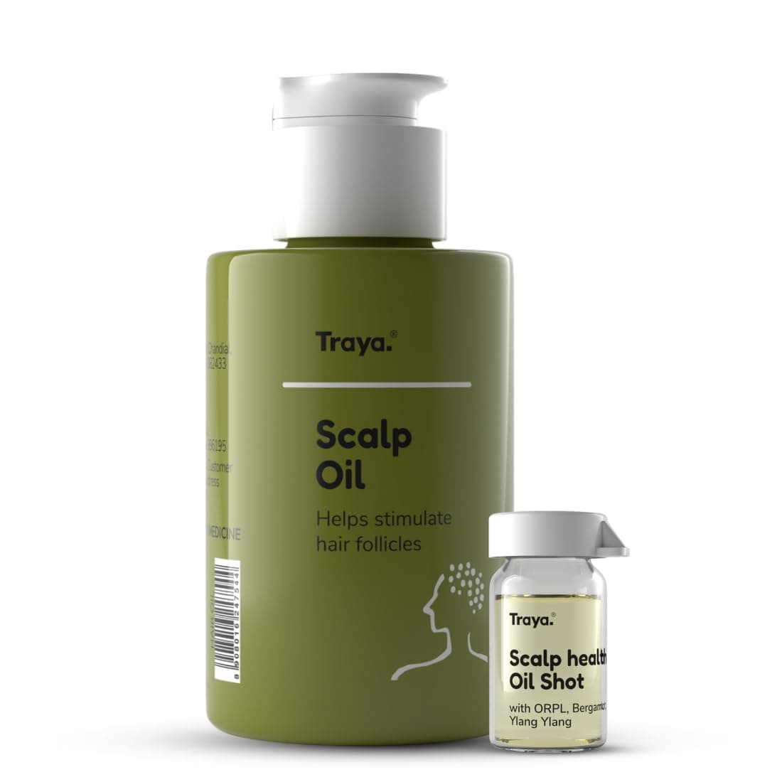 Traya Scalp Oil with Coconut Oil, Bhringraj Oil for Hair Growth, Bergamot Essential Oils, ORPL, and Ylang Ylang (87ml)