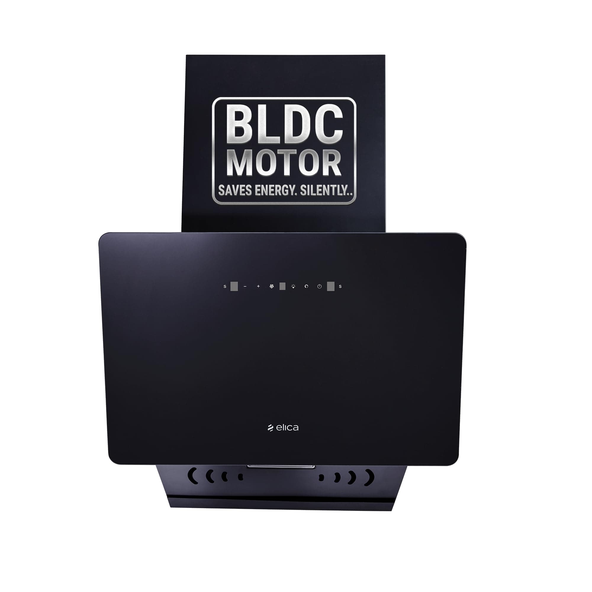 Elica 60cm 1400 m3/hr BLDC Filterless Autoclean Vertical Kitchen Chimney | Twin Suction Inlets| 15 Years Motor & 5 Years Comprehensive Warranty| KITTY FL 600 BLDC HAC LTW MS NERO |Black| Motion Sensor