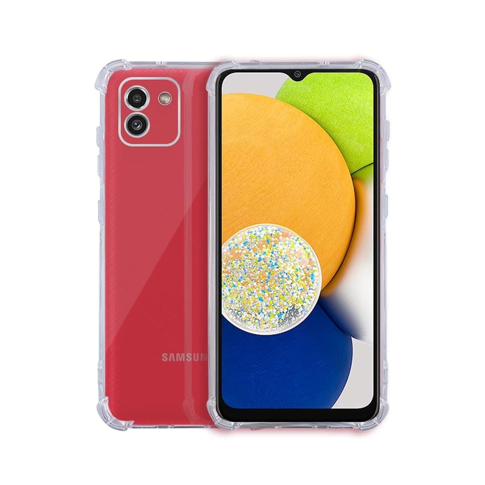 7SEVEN® Back Cover for Samsung Galaxy A03 Transparent Mobile Back Case Shock Proof Design Camera Edges Protection Crystal Clear Phone Case Silicon Soft TPU and Flexible Bumper Phone Cover
