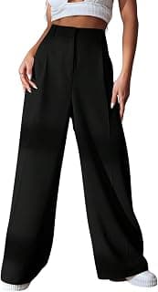 GRECIILOOKS Women High Rise High Waist Trousers Flared Korean Style Formal Pants| Elegant Workwear for Office, College & Events (Available in Plus Size)