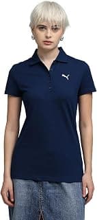 PUMA Women's Polo T-Shirt | Cotton Regular Fit Short Sleeve Polo with Ribbed Collar & Button Placket | Classic Everyday T-Shirt for Casual, Sport & Streetwear