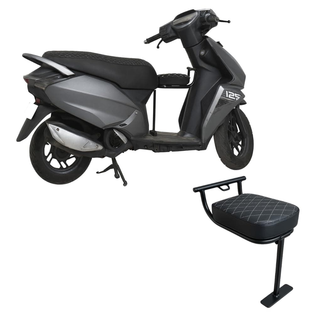 Sellon1 Scooty Activa Front Baby Seat | Foldable Kids Scooter Chair | Soft Cushion Comfort | Adjustable Secure Child Riding Seat | Durable Metal Frame Build | Universal Fit for All Scooters