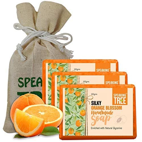 Speaking Tree Silky Orange Blossom Handmade Soap - 100 Gms (Pack Of 3)