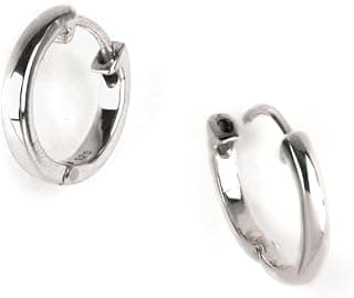 Shaya by CaratLane 925 Silver 10 mm Beating the Monday Blues Mini Hoop Earrings Gifts for Womens & Girls