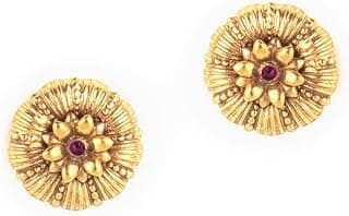 Shaya by Caratlane | 925 Silver| Venturianum Bloom Earrings in Antique Gold Plated | Gifts for Womens & Girls