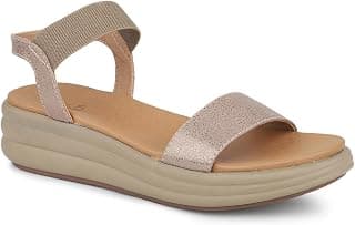 Inc.5 Womens Women Chikoo Comfort Heels Sandal