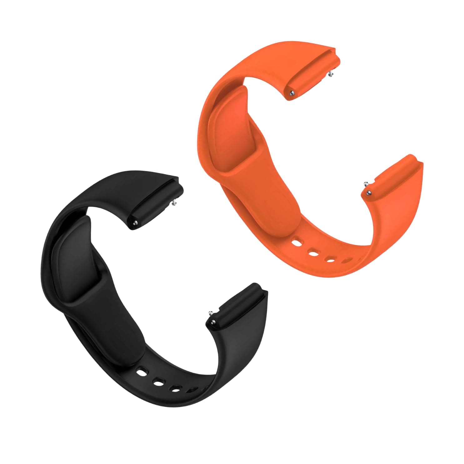 YODI Soft Silicone Classic Strap Bands for Redmi Watch 3 Active Smart Watch Only, Comfort and Flexible Straps for Men Women and Boys & Girl (Black/Orange)