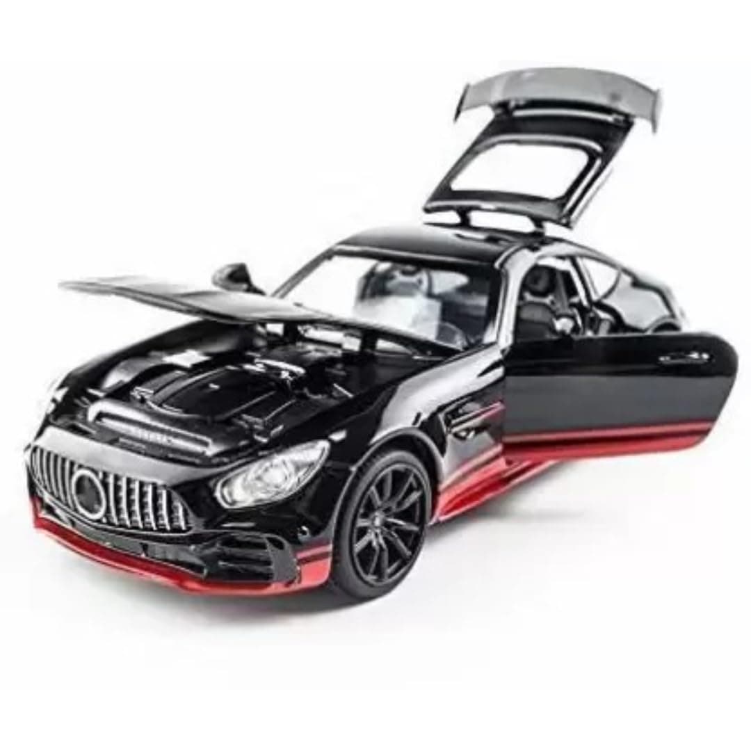 PLUSPOINT Die cast Metal AMG-GT3 Sportz 1:24 Car Realistic Scale Model, Pull Back Diecast Classic Vehicles Alloy Simulation Supercar with Lights and Sound Collection and Gift for Aldult, Kids