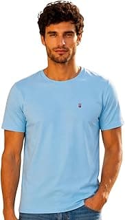 Louis Philippe Mens Premium 100% Cotton Everyday Layering Solid Crew Neck Tshirt