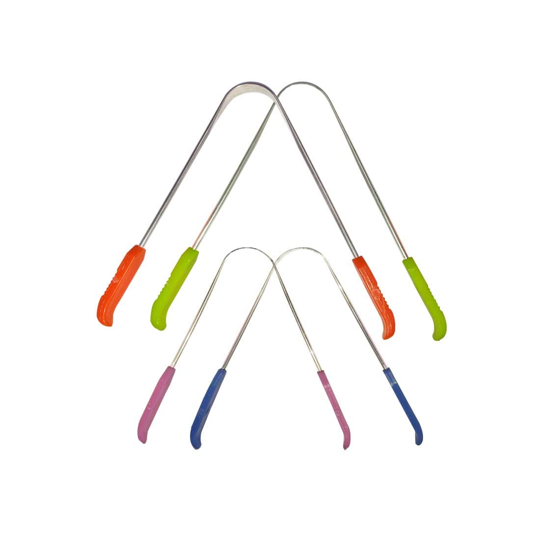 Nurpi steel Tongue Cleaners for adult & children (happy family) pack of 4
