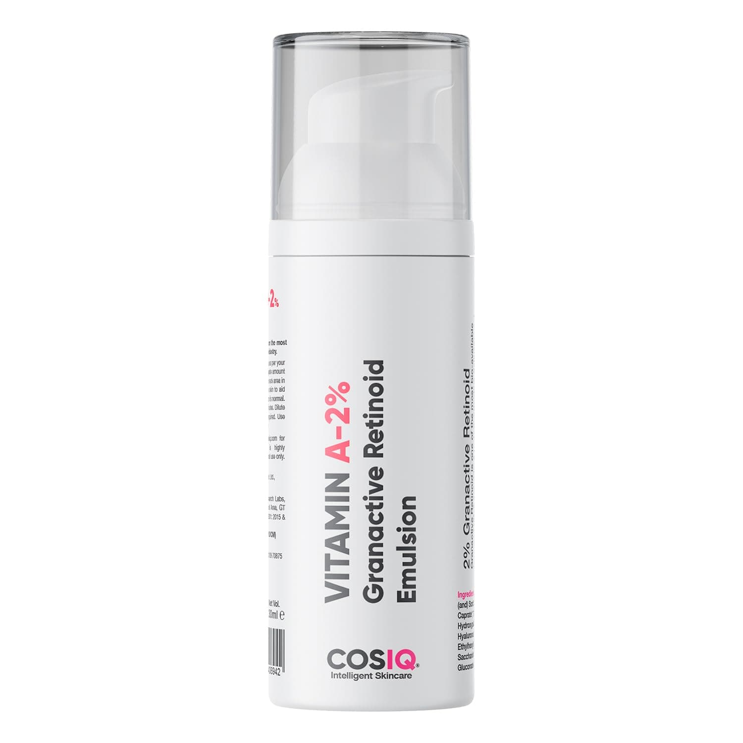 Cos-IQ Vitamin A-2% Granactive Retinoid Emulsion 30ml | Vit-A Anti Ageing for Wrinkles, Fine Lines & Acne | For Women & Men