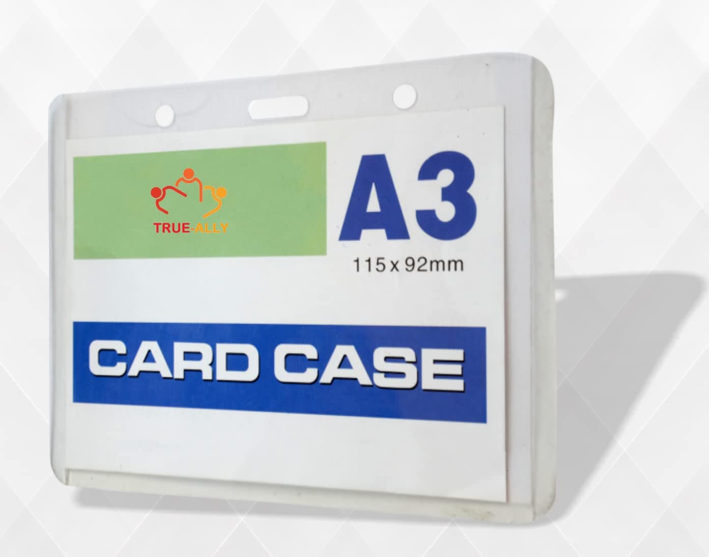 True-Ally 100Pcs Clear Horizontal ID Card Name Badge Holder Glue Card Size A3 - (115 x 92 mm) (4.5 x 3.5 inches) Waterproof for Offices, Schools, Conferences, Seminars (Pack of 100 (A3-115 x 92 mm))