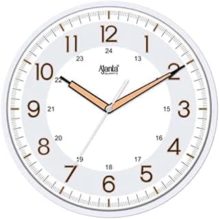 Ajanta Night Glow Radium Plastic Analog Wall Clock (Black, 310X44X310Mm)