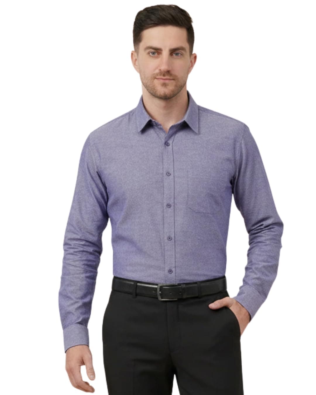 SaintX Men's Formal Shirt with Pocket | Oxford Weave Cotton Rich Premium Fabric | Smart Fit | Full Sleeve | Everyday Summer Essential | Regular Fit