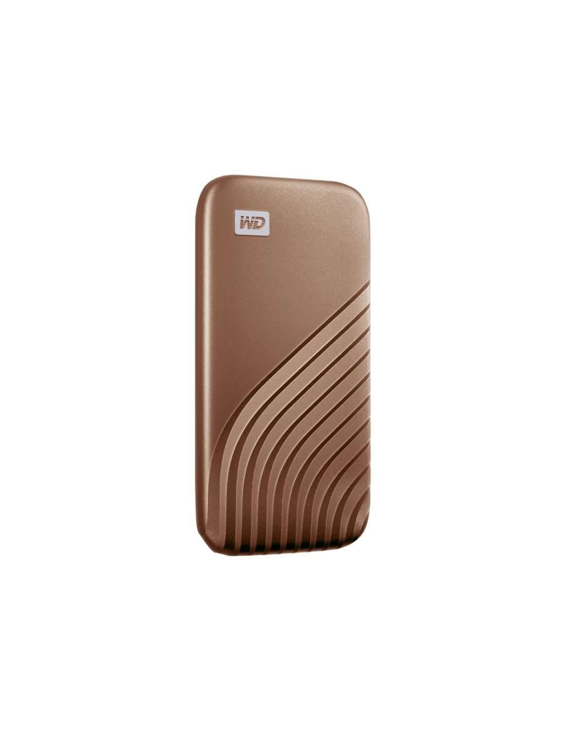 Western Digital 1TB My Passport Portable SSD, 1050MB/s R, 1000MB/s W, Upto 2 Meter Drop Protection, HW Encryption, Type-C Cable & Type-A Adaptor, for PC&Mac, Gold, 5Y Warranty, External SSD