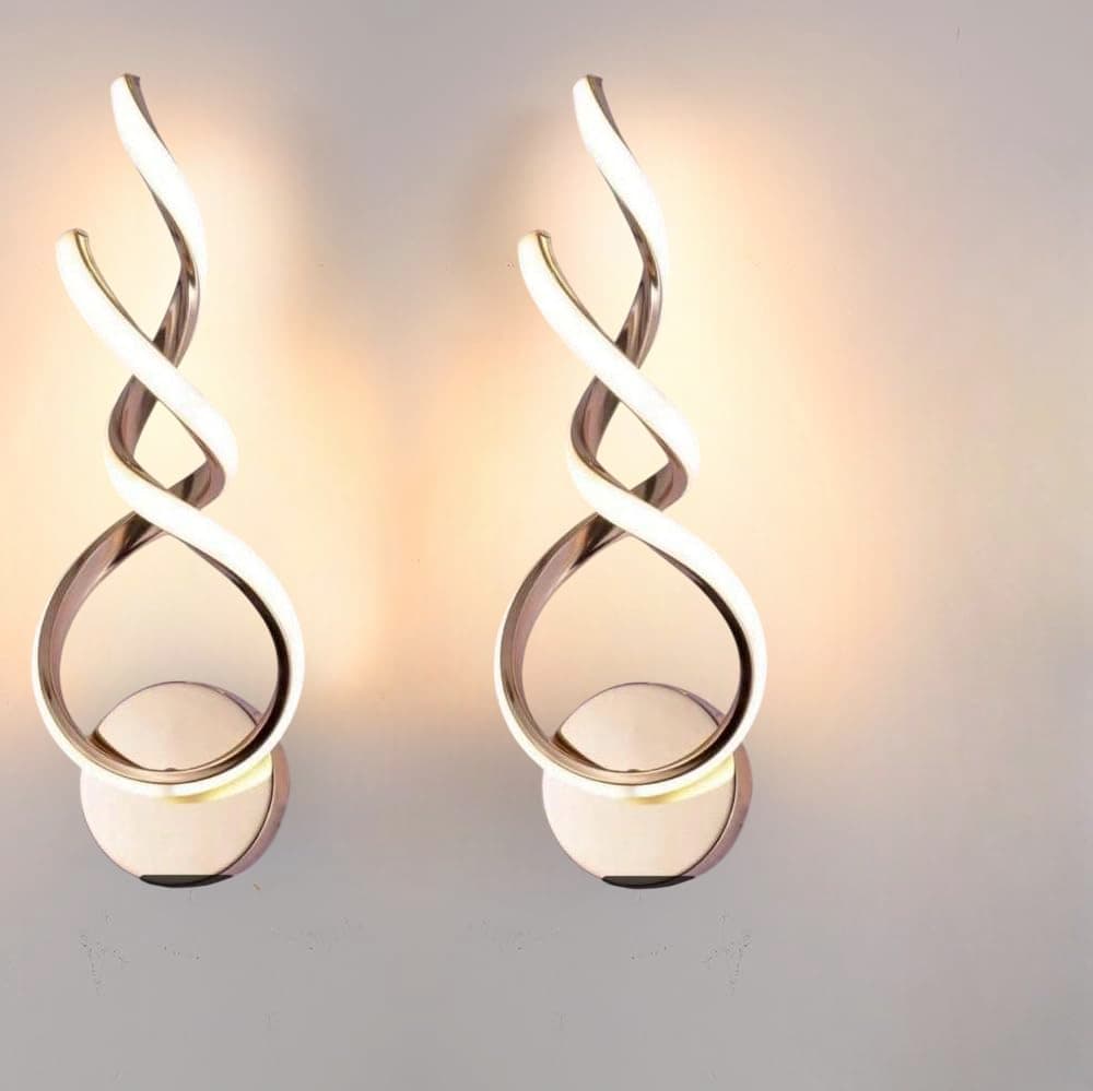 Groeien Pack of 2 | Modern 3 Color LED Wall Sconce Infinity Glow Wall Light for Bedroom Living Room Corridor Lighting Fixtures Wall Mount(Warm+Natural+Coolwhite)(Infinity Glow, 2)