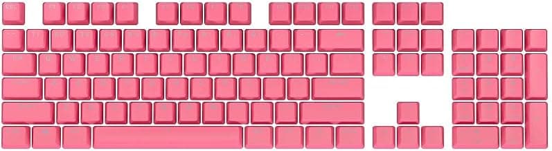 Corsair PBT Double-Shot PRO Keycap Mod Kit – Double-Shot PBT Keycaps – Rogue Pink – Standard Bottom Row – Textured Surface – 1.5mm-Thick Walls – O-Ring Dampeners (CH-9911070-NA)