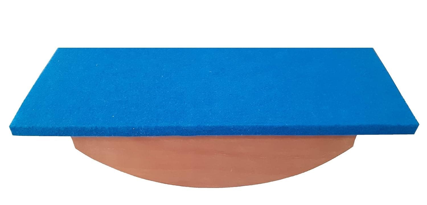 PHYSIOTREX® Physiotherapy Equipment Blue Balance Board Foot Rocker Leg Exerciser For Occupational and Balancing (Blue, SMALL)