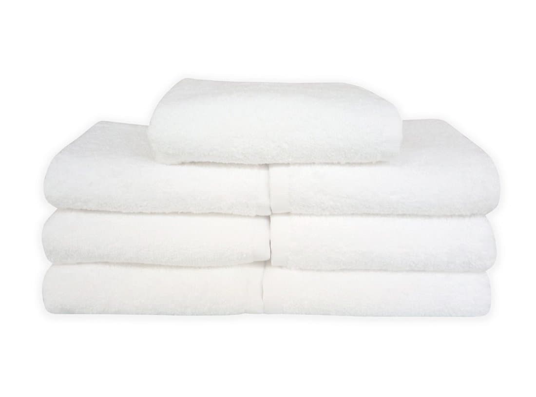 DIVINE OVERSEAS Premium STANO Hotel Quality Soft Cotton Hand Towels - 16" x 24" INCHES - Pack of 7 PCS - 550 GSM - White Color