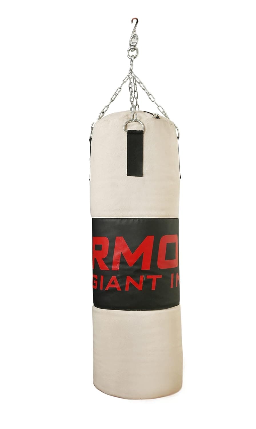 RMOUR Ultimate Canvas Unfilled Heavy Punching Bag SRF Material Boxing MMA Sparring Punching Training with Rust Proof Stainless Steel Hanging Chain (4 Feet Bag)