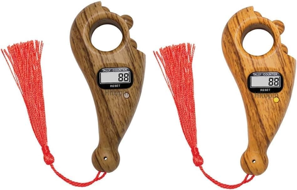 Finalize Mantra Jaap Mala Digital Counter Tally Counting with Compass Machine Finger Portable Hand Mini Ring Tasbih Misbaha -Different Use Naam Mantra Jaap Umpire-Multi- (Pack 2)